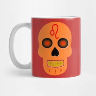 Star Sign Skull Leo Mug